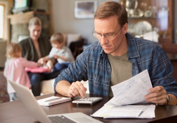 A man doing paperwork