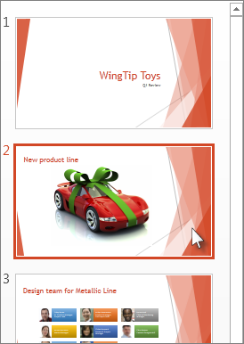 Click the slide in the Thumbnail pane