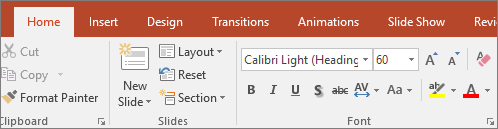 The text highlighter on the ribbon in PowerPoint.