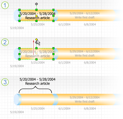 Move text off of a timeline.