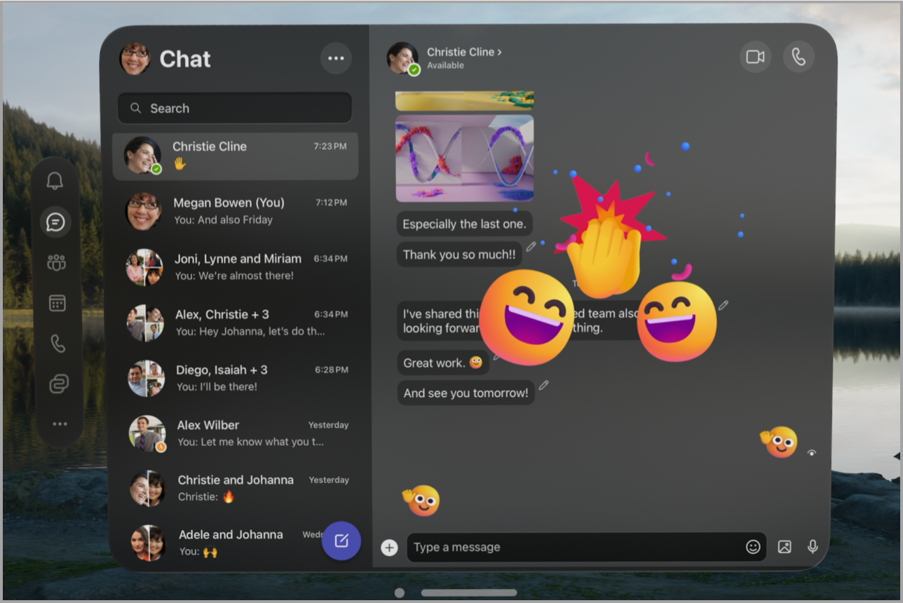 Image of the UI for the Apple Vision Pro.