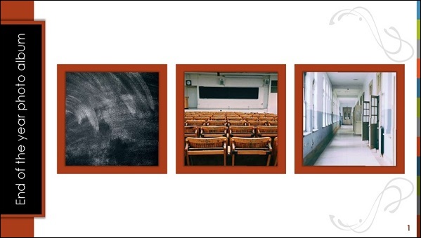 Photo of a school photo collage template