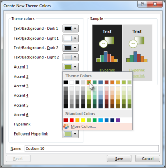 Change a theme color