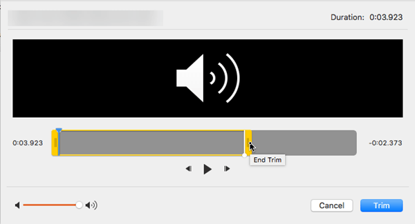 Trim audio
