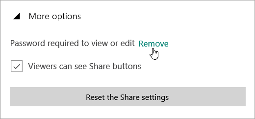 Screenshot of More options menu
