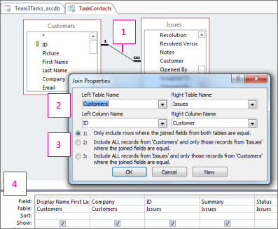 The Join Properties box.