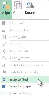 Snap to grid or shape