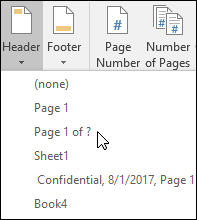 Built-in Header & Footer options