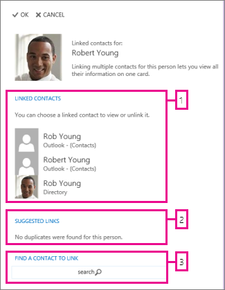 linked contacts page