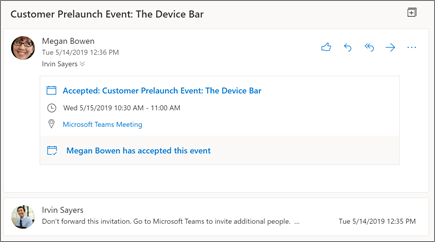 Reading pane in Outlook on the web