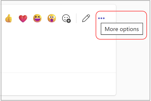 Go to the top right corner of a message to select more options.