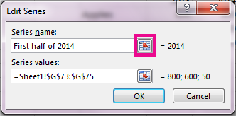 Edit Series dialog box