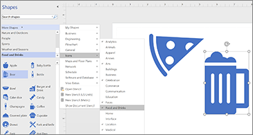 Diagram with two icons