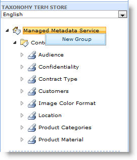 You can use the menu to create new groups.